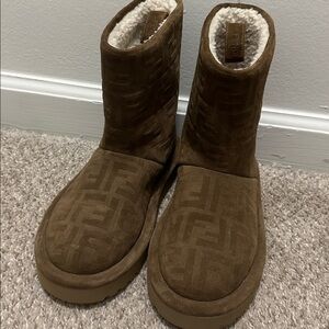 Fendi Brown Winter Boots